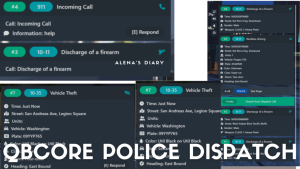 Optimize your Fivem server with our QBcore police dispatch script and systems. Explore core features, scripts, SOPs, and tones for a dispatch experience.
