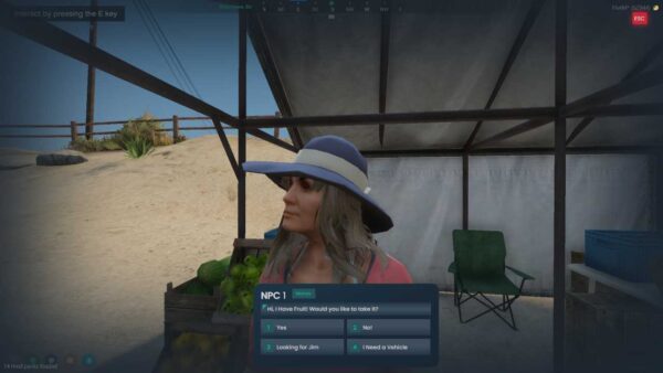 Dynamic narratives with our Fivem NPC Dialogue Script. Customizetalk to npc fivem with dialogues seamlessly, engaging role-playing experiences on server